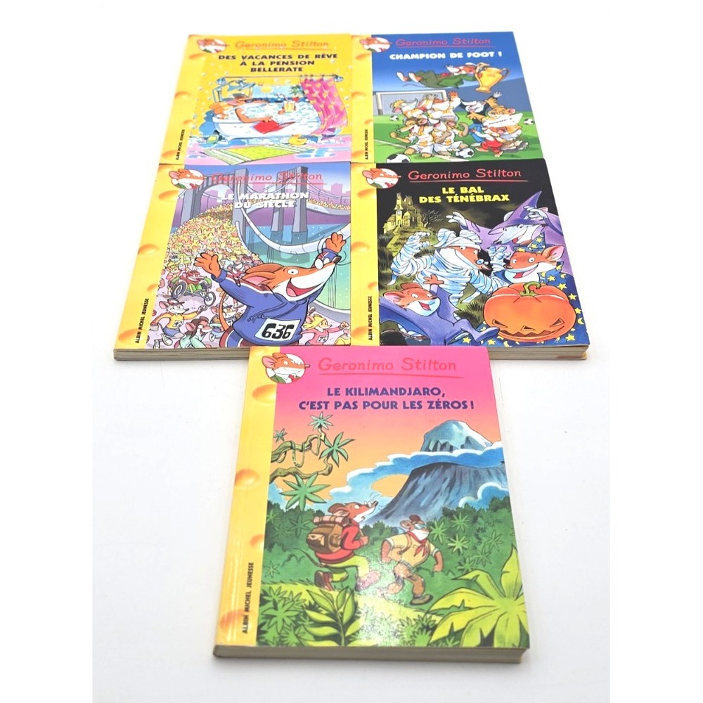 Geronimo Stilton Lot 5 French Books Albin Michel Jeunesse #23 24 27 28 48